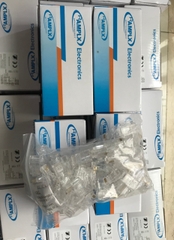 Combo 100 Hạt mạng, đầu bấm mạng RJ45 Cat 5 AMPLX 474 (Hôp 100 Cái) - Vỏ nhựa