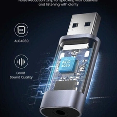 Ugreen Đầu đổi  USB 2.0 sang audio 3.5mm Ugreen 80864 dành cho tai nghe điện thoại máy tính