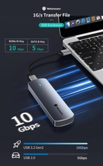 Yottamaster Hộp(Box) đựng ổ cứng Yottamaster SSD M2 NVME hoặc M2 Sata vỏ hợp kim ,tuỳ chọn