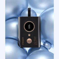 Sạc dự phòng có dây Pisen Quick PowerLink Tiny 22.5W 10000mAh TP D30 10000mAh màu cáp type C màu đen