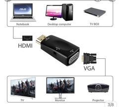 Đầu đổi HDMI sang VGA gắn từ máy tính cổng HDMI sang màn hình cổng VGA