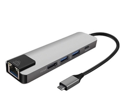 Cáp chuyển Type C(USB 3.1) 5 trong 1 tốc độ cao 4K HDMI/ RJ45 10/100