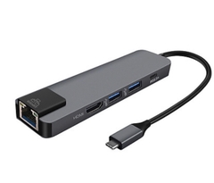 Cáp chuyển Type C(USB 3.1) 5 trong 1 tốc độ cao 4K HDMI/ RJ45 10/100