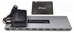 Bộ chia HDMI 1 sang  8 DTECH DT-7148B màu xám vỏ kim loại