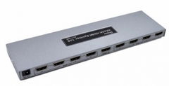 Bộ chia HDMI 1 sang  8 DTECH DT-7148B màu xám vỏ kim loại