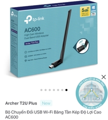 USB thu Wi Fi Băng Tần Kép Tốc độ Cao TP LINK AC600 T2U Plus -Hàng chính hãng