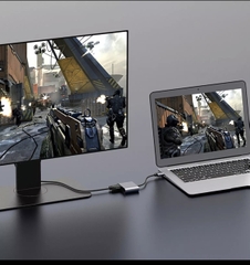 Cáp chuyển USB  sang HDMI và VGA  gắn từ máy tinh sang màn hình, tivi (cài river mới dùng được) màu ngẫu nhiên