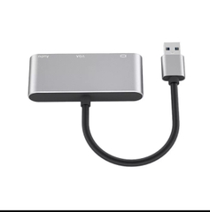 Cáp chuyển USB  sang HDMI và VGA  gắn từ máy tinh sang màn hình, tivi (cài river mới dùng được) màu ngẫu nhiên