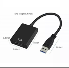 Cáp chuyển USB  sang HDMI gắn từ máy tinh sang màn hình, tivi (cài river mới dùng được) màu ngẫu nhiên