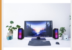 Loa Vi Tính SoundMax A180 2.0 10W (RMS) LED RGB / Jack 3.5mm / Bluetooth 5.0 - Hàng chính hãng