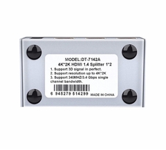 Bộ chia HDMI 1 ra 2 4K x 2K Dtech DT-7142A(ms) màu xám vỏ kim loại