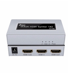 Bộ chia HDMI 1 ra 2 4K x 2K Dtech DT-7142A(ms) màu xám vỏ kim loại