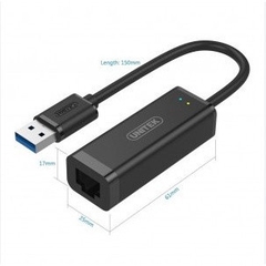Cáp chuyển USB 3.0 sang mạng  Lan Gigabyte Unitek Y 3470BK