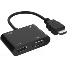 Cáp chuyển HDMI sang HDMI và VGA 2 in 1 gắn từ máy tính cổng HDMI sang màn hình, máy chiếu, tivi..