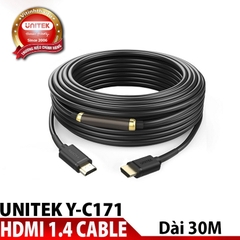 Cáp HDMI sang HDMI dài 30M Unitek YC 171- Hàng chính hãng