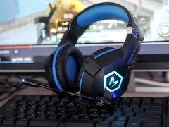 Tai nghe máy tính Microlab G7 có 1 zắc 3.5 dùng cho máy tính điện thoại có led cổng USB