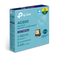 USB Wifi Bluetooth TP Link T2UB Nano AC600 Bluetooth 4.2 dùng cho máy tính hoặc Laptop - Chính Hãng
