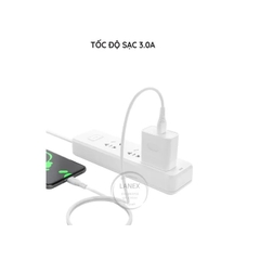 Cáp Sạc Nhanh Type C Lanex LS31C nhựa Pvc dài 1.0m