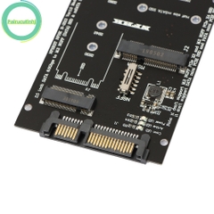 Card Chuyển Đổi 2 Trong 1 M2 Sata NGFF,MSATA Sang SATA 3.0 Cho máy bàn, Laptop-Không dùng được SSD M2 NVME
