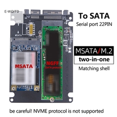 Card Chuyển Đổi 2 Trong 1 M2 Sata NGFF,MSATA Sang SATA 3.0 Cho máy bàn, Laptop-Không dùng được SSD M2 NVME