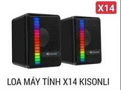 Loa máy tính Kisonli X14 có đèn led 2*3W 2.0 Speaker nhỏ gọn