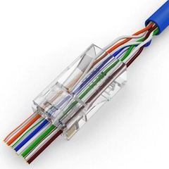 Combo 100 hạt mạng xuyên thấu Cat5E Cat 6E vỏ sắt tuỳ chọn