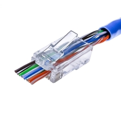 Combo 100 hạt mạng xuyên thấu Cat5E Cat 6E vỏ sắt tuỳ chọn