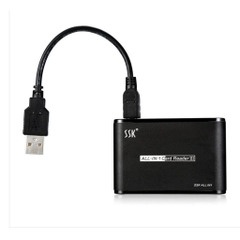Đầu đọc thẻ nhớ đa năng CF SD micro SD-MMC-M2-MS-XD(Đen) SSK 025