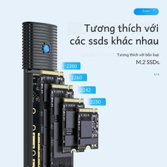 Orico Hộp(Box) đựng ổ cứng  M2 NVME; M2 Sata Orico PWM2 cáp Type C biến ổ cứng M2 thành ổ cứng di động ,tuỳ chọn