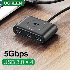 Bộ chia USB sang 4 cổng USB 3.0 Ugreen 20291 màu đen dài  1M