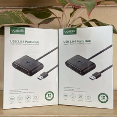 Bộ chia USB sang 4 cổng USB 3.0 Ugreen 20291 màu đen dài  1M