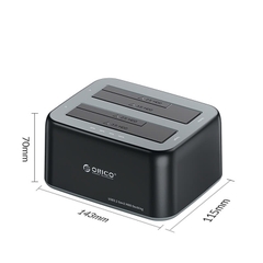 Orico Đế (Dock) ổ cứng 2 bay ORICO 6829C3 dùng cho SSD HDD 2.5in 3.5 in USB 3.0