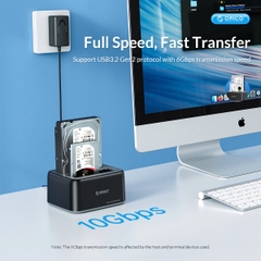 Orico Đế (Dock) ổ cứng 2 bay ORICO 6829C3 dùng cho SSD HDD 2.5in 3.5 in USB 3.0