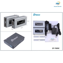 Bộ kéo dài (khuyêch đại) HDMI sang mạng LAN dài 50M Dtech DT-7009C màu xám vỏ kim loại
