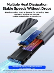 Orico Hộp(Box) đựng ổ cứng Orico AXM2 G2 M2 NVME; M2 Sata cáp Type C biến ổ cứng M2 thành ổ cứng di động ,tuỳ chọn