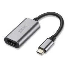 SSK Cáp chuyển Type C sang HDMI SSK C060 4Kx2K 30hz màu xám dài 30cm gắn cổng HDMI màn hình máy tính. tivi, máy chiếu...