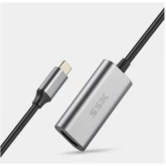 SSK Cáp chuyển Type C sang HDMI SSK C060 4Kx2K 30hz màu xám dài 30cm gắn cổng HDMI màn hình máy tính. tivi, máy chiếu...