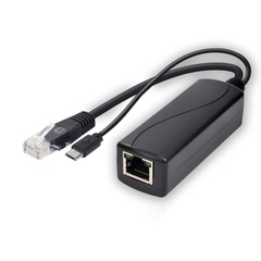 Bộ chuyển nguồn PoE Splitter 48V sang 12V 1A-2A zắc 5.5 x 2.1 Type C Micro B