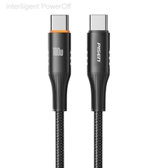 Pisen Cáp sạc nhanh thông minh tự ngắt PISEN PRO - Fox intelligent PowerOff USB-C 100W (1.2m) màu đen