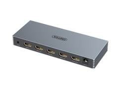 nitek Bộ chia HDMI 1 ra 4  Unitek V171A chuẩn 2.0 hỗ trợ 4K@60Hz và cổng âm thanh 3.5mm vỏ nhôm