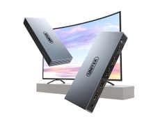 nitek Bộ chia HDMI 1 ra 4  Unitek V171A chuẩn 2.0 hỗ trợ 4K@60Hz và cổng âm thanh 3.5mm vỏ nhôm