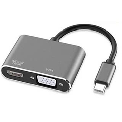 Cáp chuyển Type C sang HDMI và VGA dùng cho máy tính điện thoại