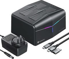 Yottamaster Đế (Dock) ổ cứng 2 bay Offclone Yottamater KA200-C dùng cho SSD HDD 2.5in 3.5 in USB3.2