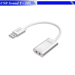 Unitek Cáp chuyển USB sang Sound Unitek Y247A micro và tai nghe cổng 3.5