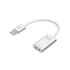 Unitek Cáp chuyển USB sang Sound Audio Unitek Y 247A 2 zắc 3.5 gắn tai nghe và micro