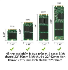 Hộp (Box) Đựng Ổ Cứng M2 NVME hoặc M2 Sata NGFF Ssd vỏ nhôm, cáp type C tuỳ chọn.