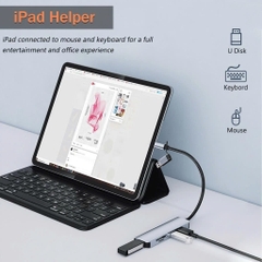 Đầu Đọc Thẻ Nhớ Đa Chức Năng Type C USB 2.0 6 Trong 1 SD/TF/XD/CF/M2 tùy chọn