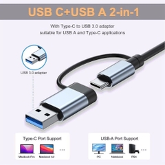 Đầu Đọc Thẻ Nhớ Đa Chức Năng Type C USB 2.0 6 Trong 1 SD/TF/XD/CF/M2 tùy chọn