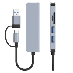 Đầu Đọc Thẻ Nhớ Đa Chức Năng Type C USB 2.0 6 Trong 1 SD/TF/XD/CF/M2 tùy chọn