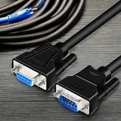 Dtech Cáp nối dài cổng Com RS232 Dtech DT 9005B đực cái  1.5m 3m màu đen.